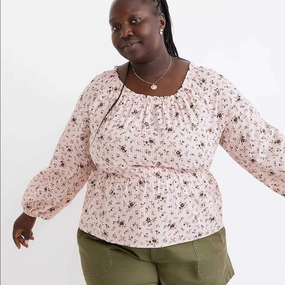 Madewell Sophia Top in Bouquet Floral 2X